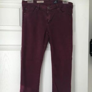 AG maroon skinny jean